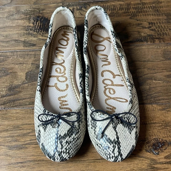 Sam Edelman Felicia Ballet Flat Snakeskin Size 9 - Picture 3 of 4